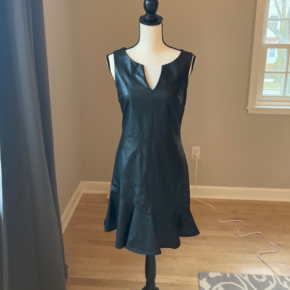 Faux leather dress
